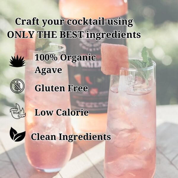 Spicy Watermelon Cocktail or Mocktail Mixer Cocktail Mix Low calorie natural