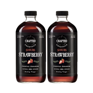 Crafted Cocktails Strawberry Shrubs Cocktails Enhancers - organic agave natural low calorie