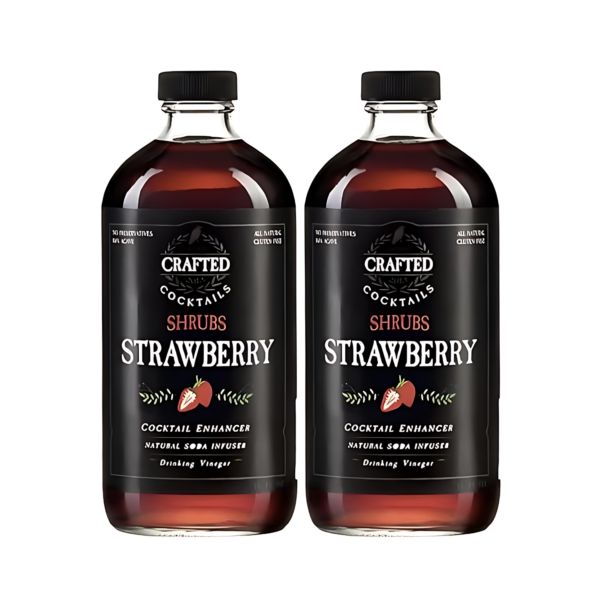 Crafted Cocktails Strawberry Shrubs Cocktails Enhancers - organic agave natural low calorie