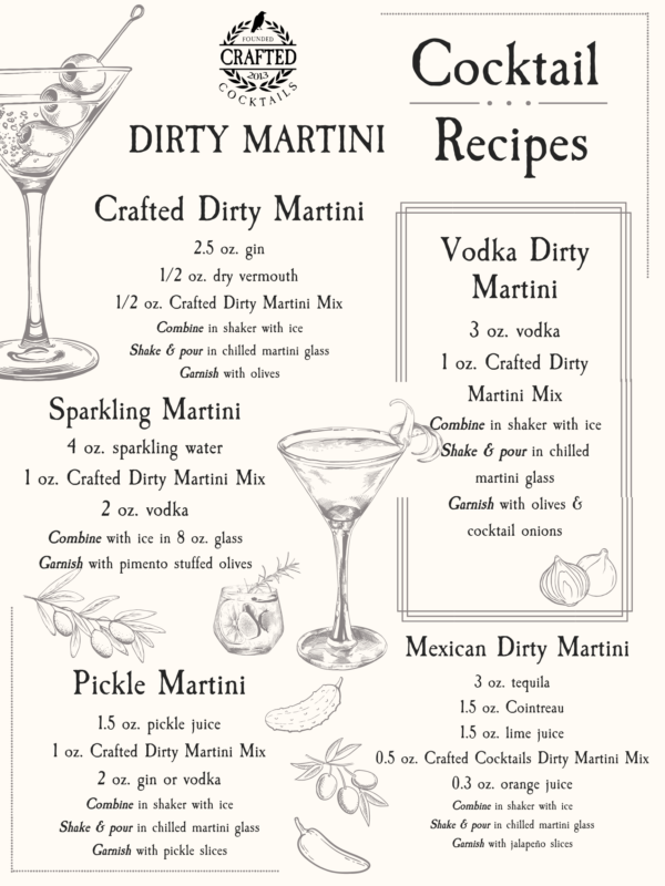 dirty martini recipes